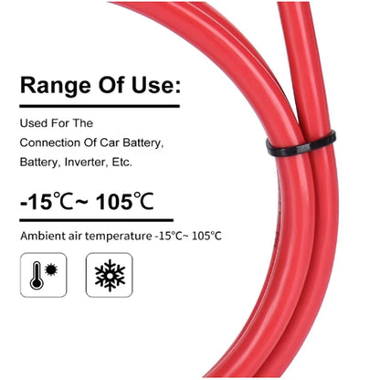 VILASTING Battery Inverter Cable Set with Terminals 8/6AWG Stranded Copper Cord Solar Power Connection Wire with Lug